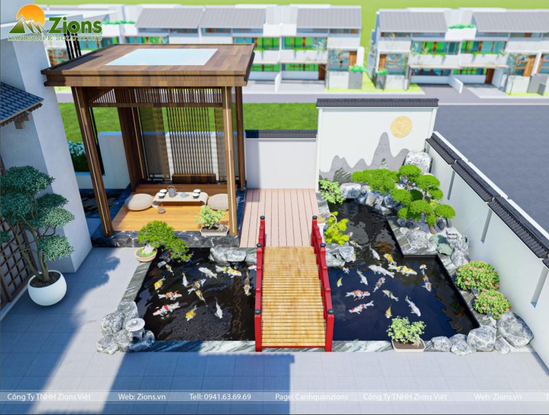 Hoà quyện nét hiện đại vào thiết kế sân vườn Nhật tại Park City