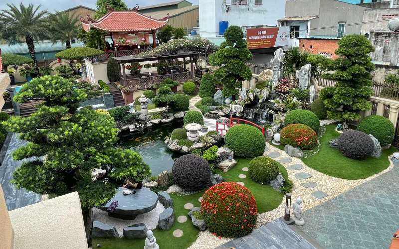 Thiết kế đồi tùng sân vườn - zions