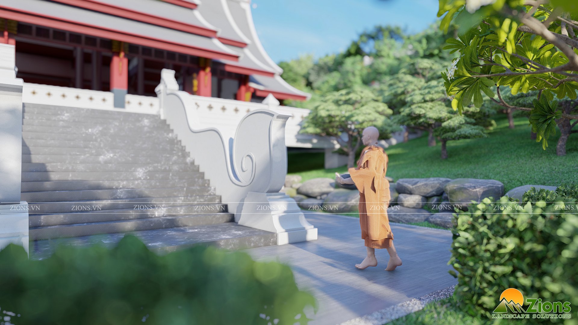 Quy hoạch thiết kế cảnh quan Thiền viện Tùng Lâm - Zions