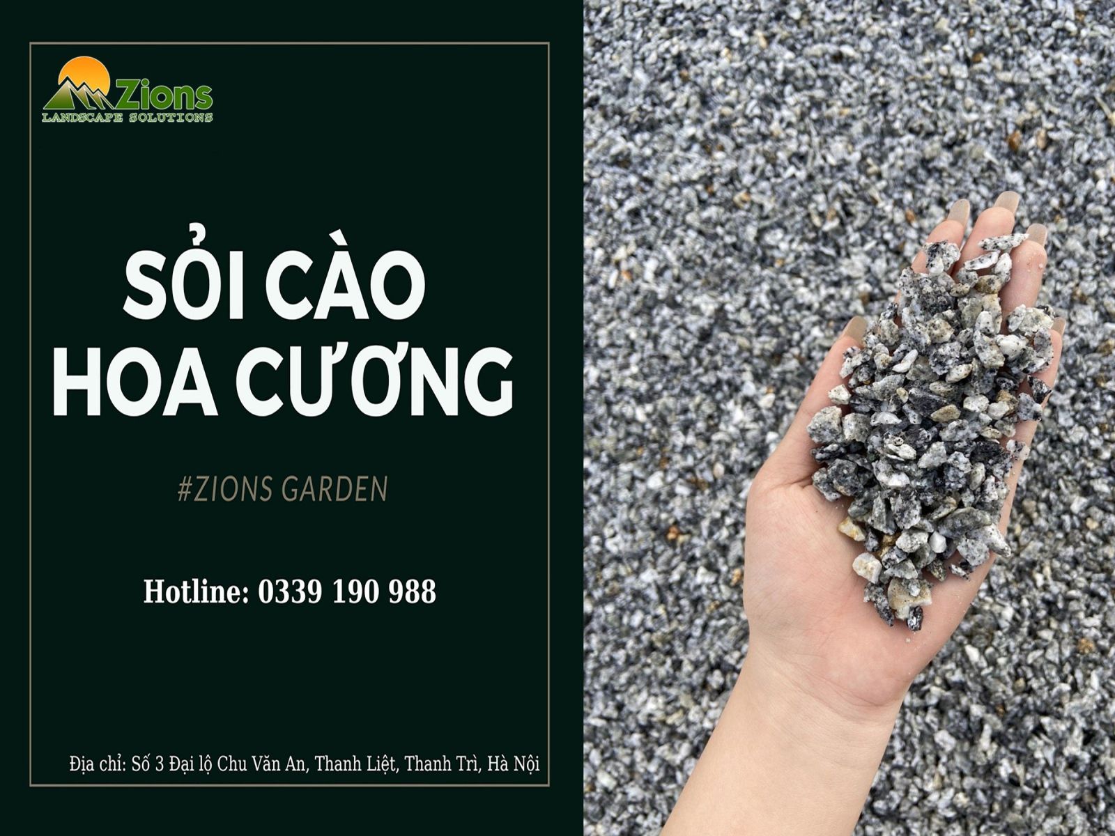sỏi cào hoa cương - thiết kế thi công sân vườn nhật