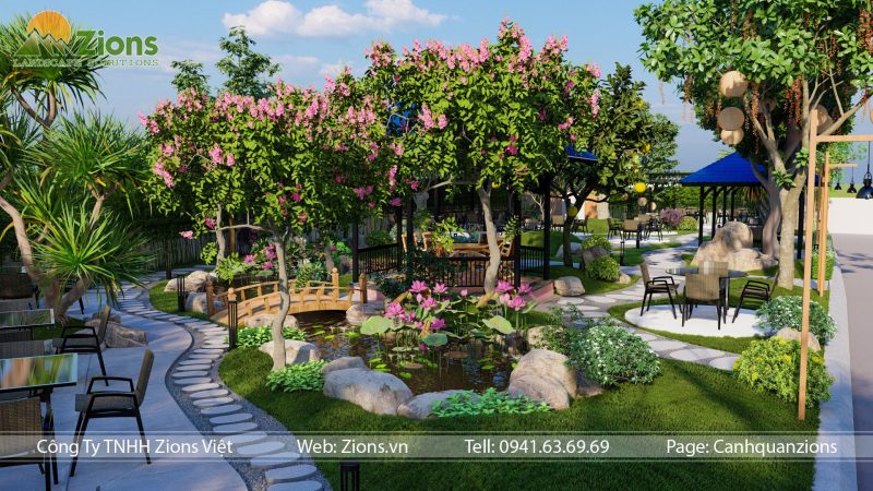 Thiết kế cảnh quan cafe sân vườn tại Khánh Hòa