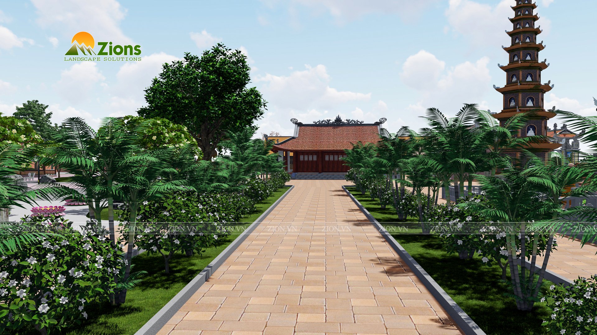 Thiết kế cảnh quan chùa