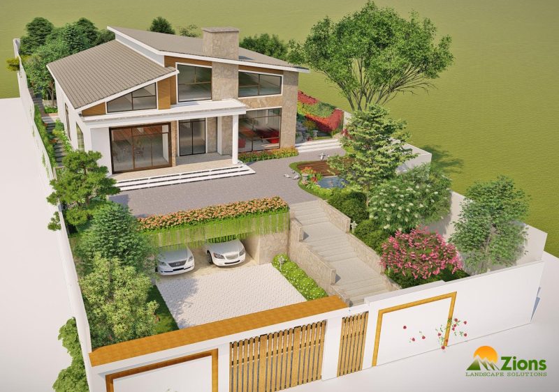 Thiết kế biệt thự sân vườn hồ cá koi tại Tuyên Quang