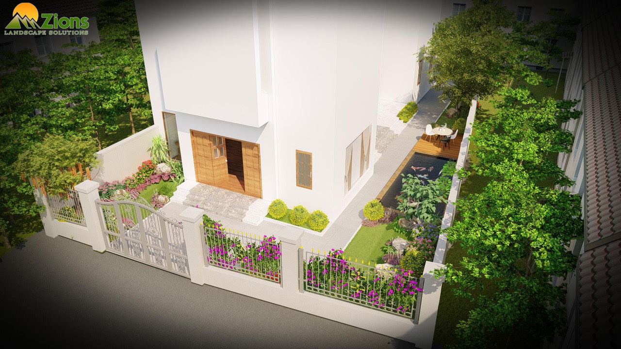 Thiết kế biệt thự sân vườn Vinhomes Thăng Long