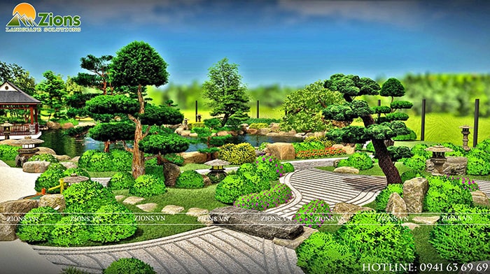 thiết kế sân vườn