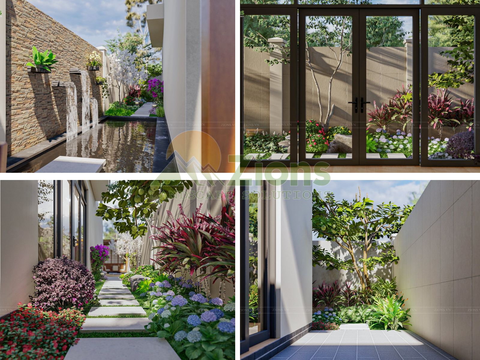Mẫu thiết kế sân vườn nhiệt đới - Design by Zion's
