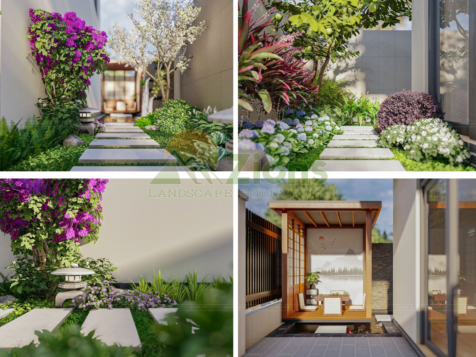 Mẫu thiết kế sân vườn nhiệt đới - Design by Zion's