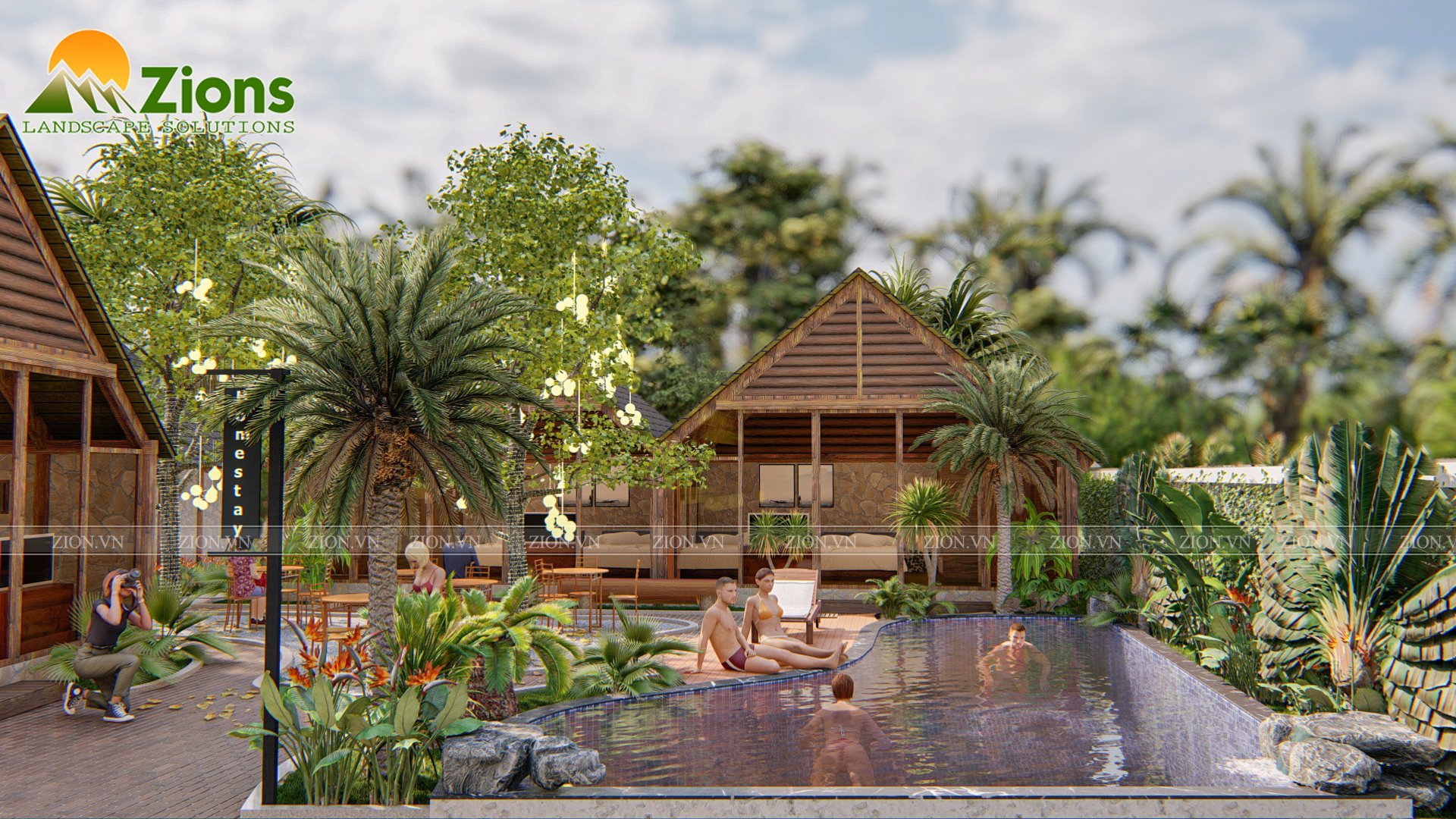Cảnh quan homestay nghỉ dưỡng - Zion's