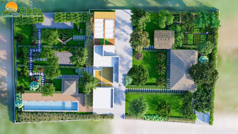 Thiết kế sân vườn nghỉ dưỡng gia đình - second home - zions