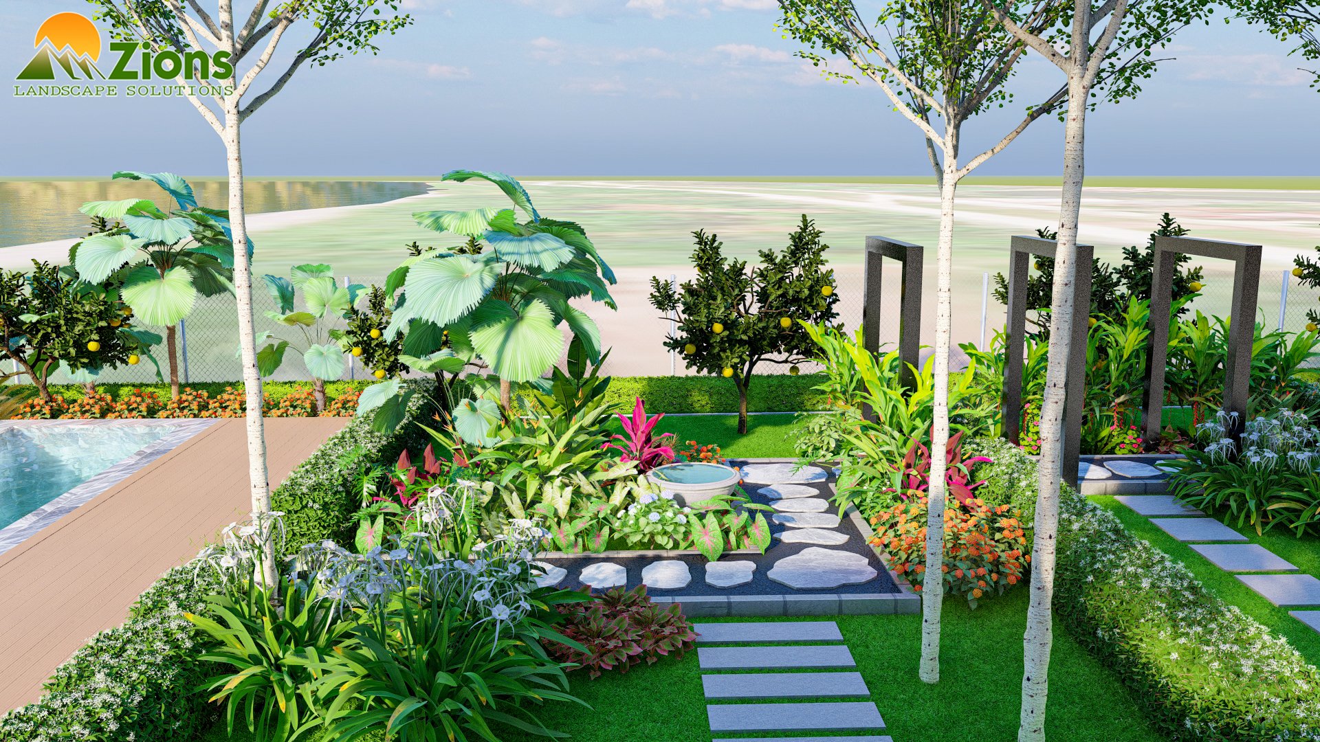 Thiết kế sân vườn nghỉ dưỡng gia đình - second home - zions