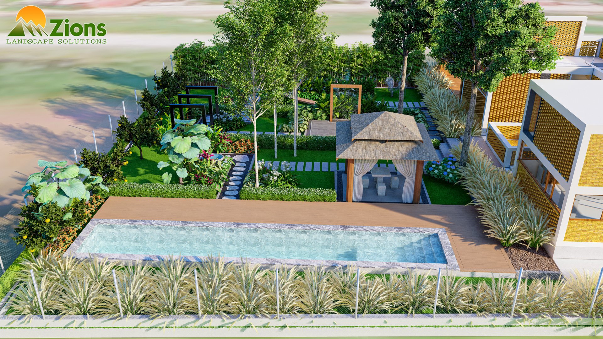 Thiết kế sân vườn nghỉ dưỡng gia đình - second home - zions