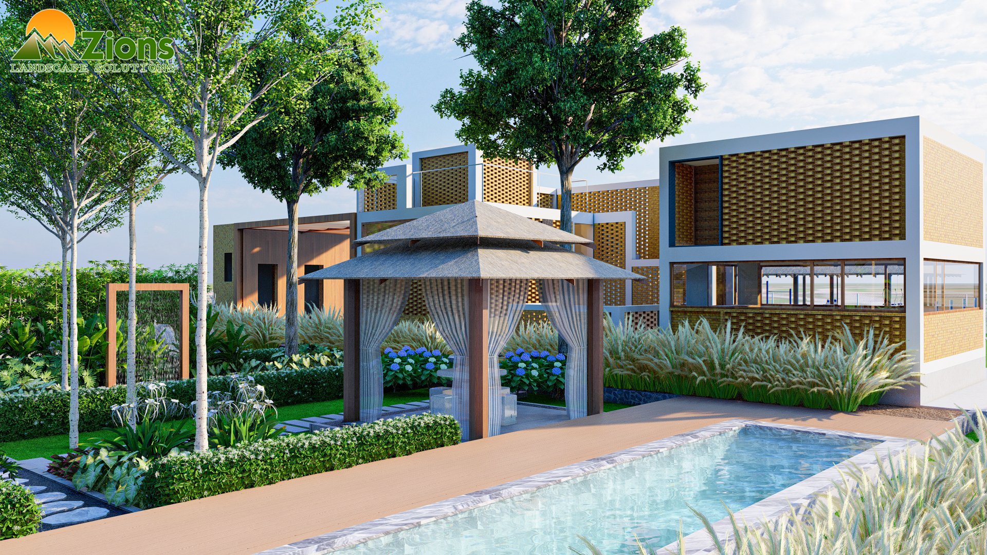 Thiết kế sân vườn nghỉ dưỡng gia đình - second home - zions