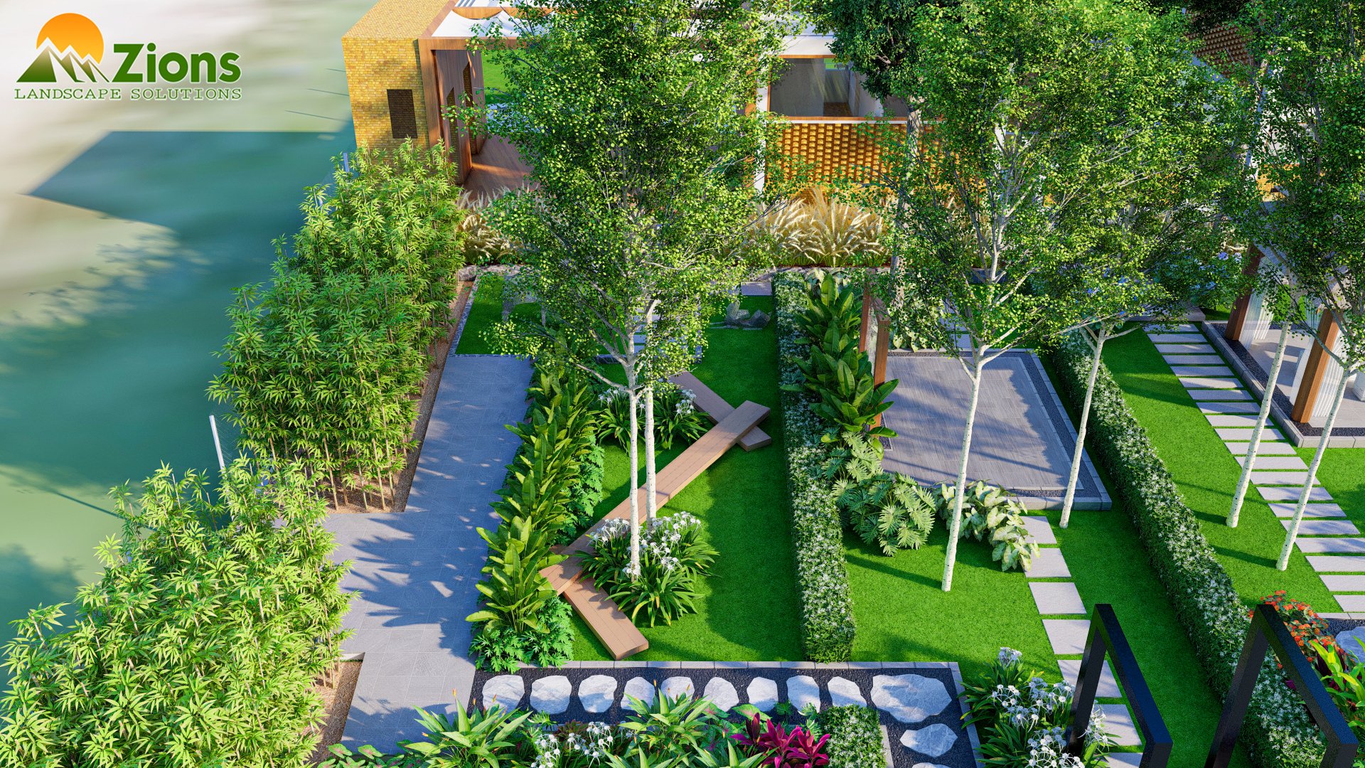 Thiết kế sân vườn nghỉ dưỡng gia đình - second home - zions