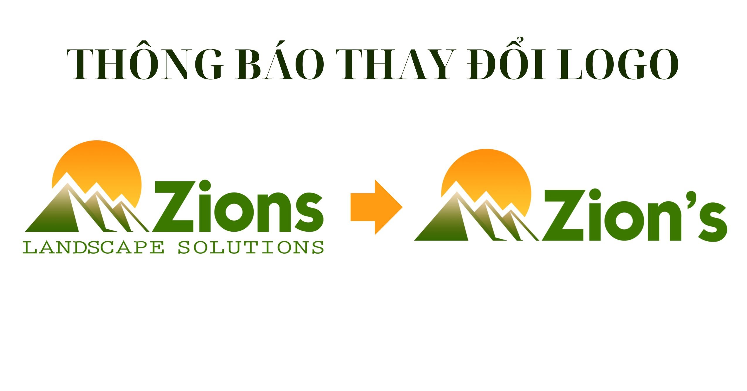 Thông báo thay đổi logo Zions -> Zion's