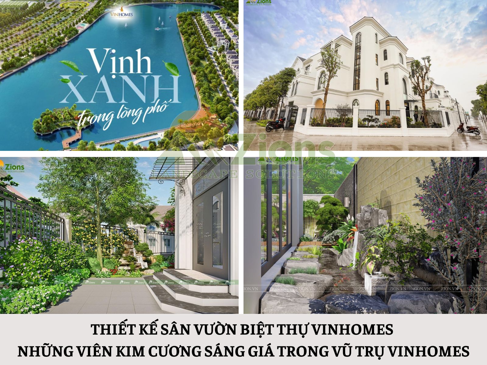 thiết kế sân vườn biệt thự vinhomes
