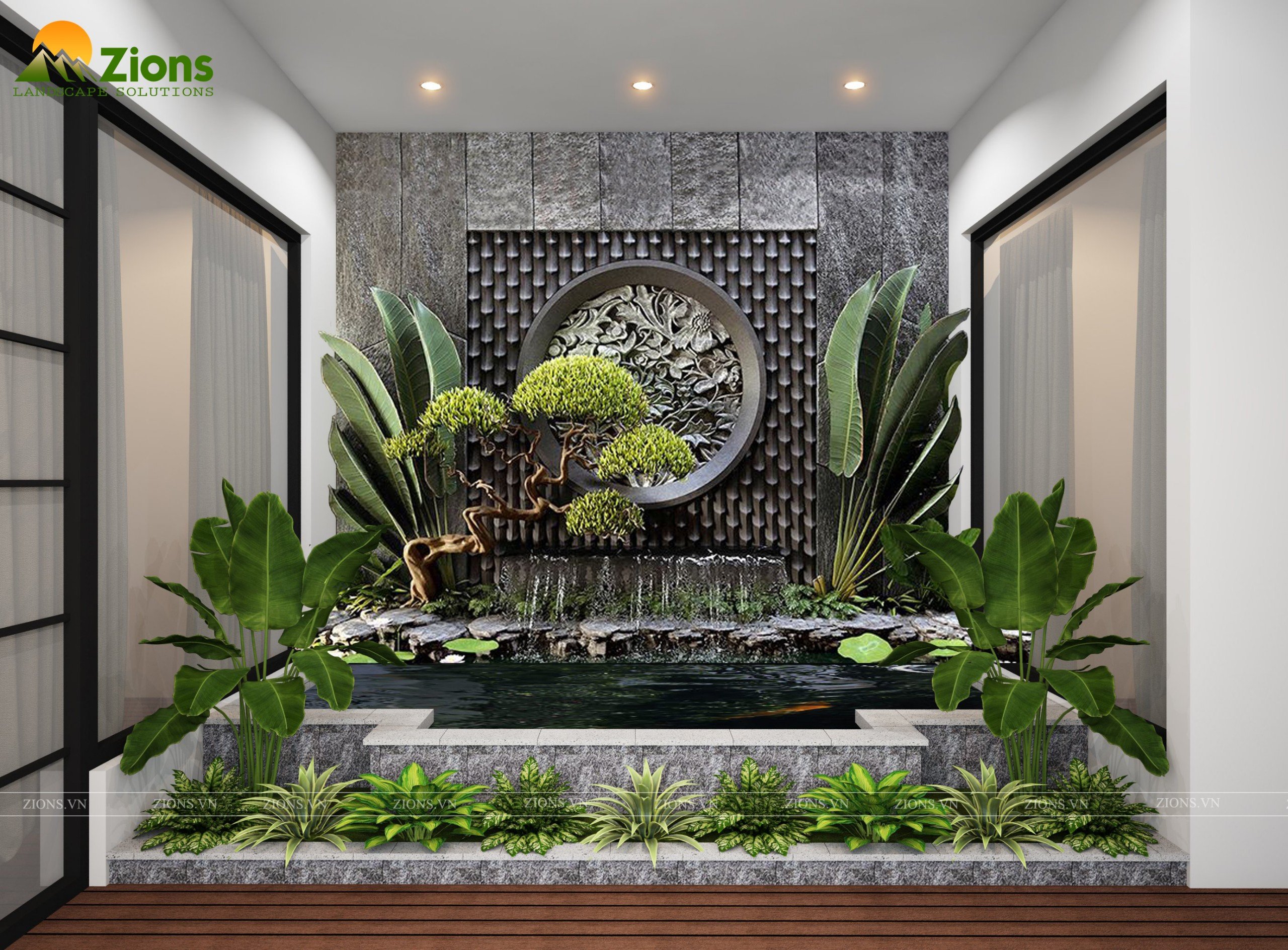 Thiết kế thi công sân vườn biệt thự Vinhomes Green Bay - Zion's