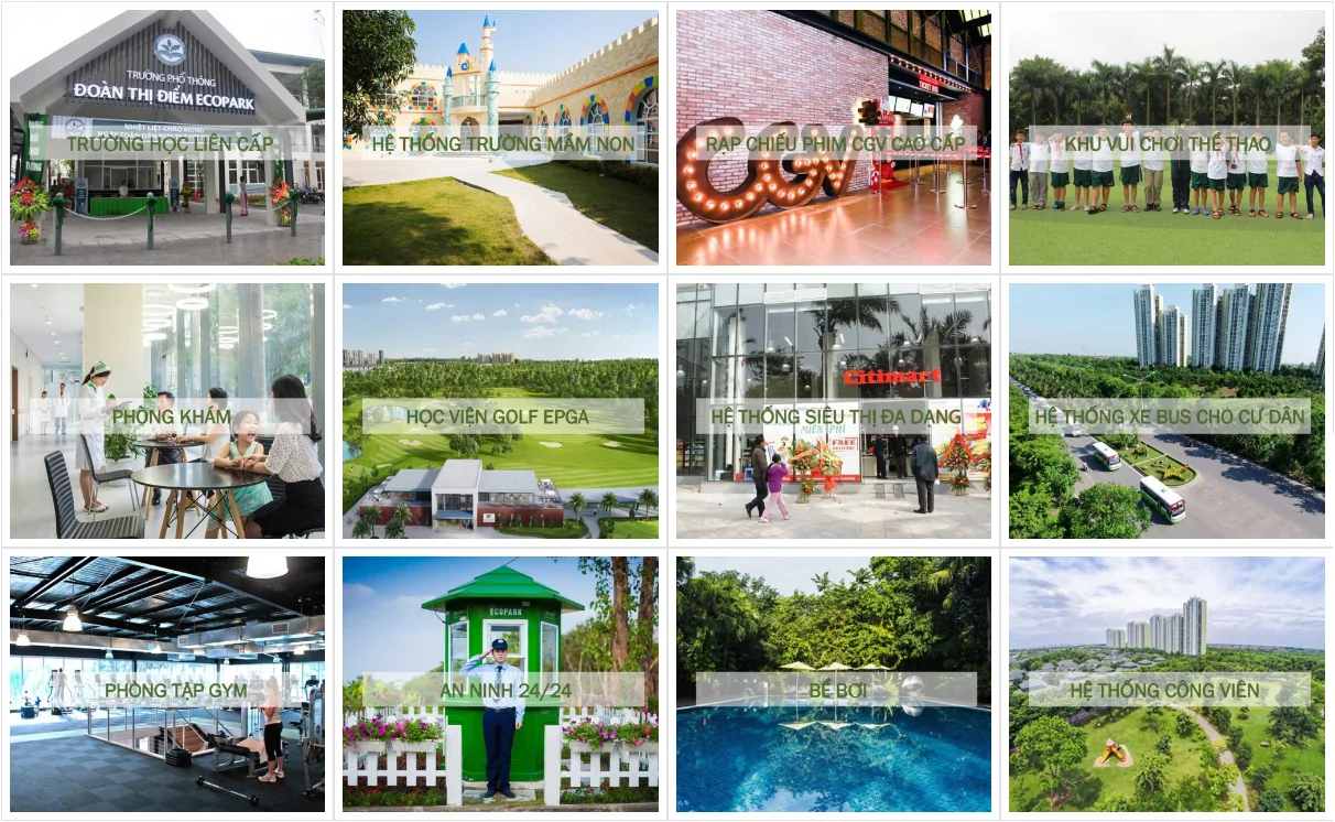 Tiện ích khu đô thị Ecopark