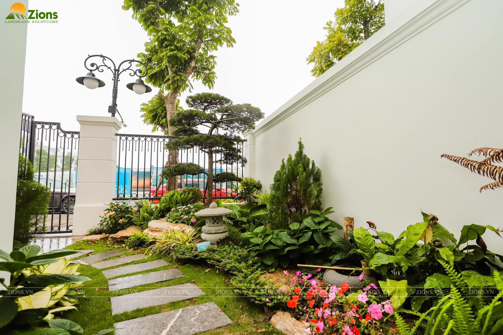 thi công sân vườn biệt thự vinhomes