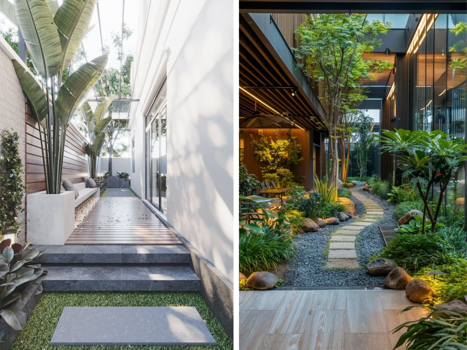 ý tưởng thiết kế vườn bên hông nhà 