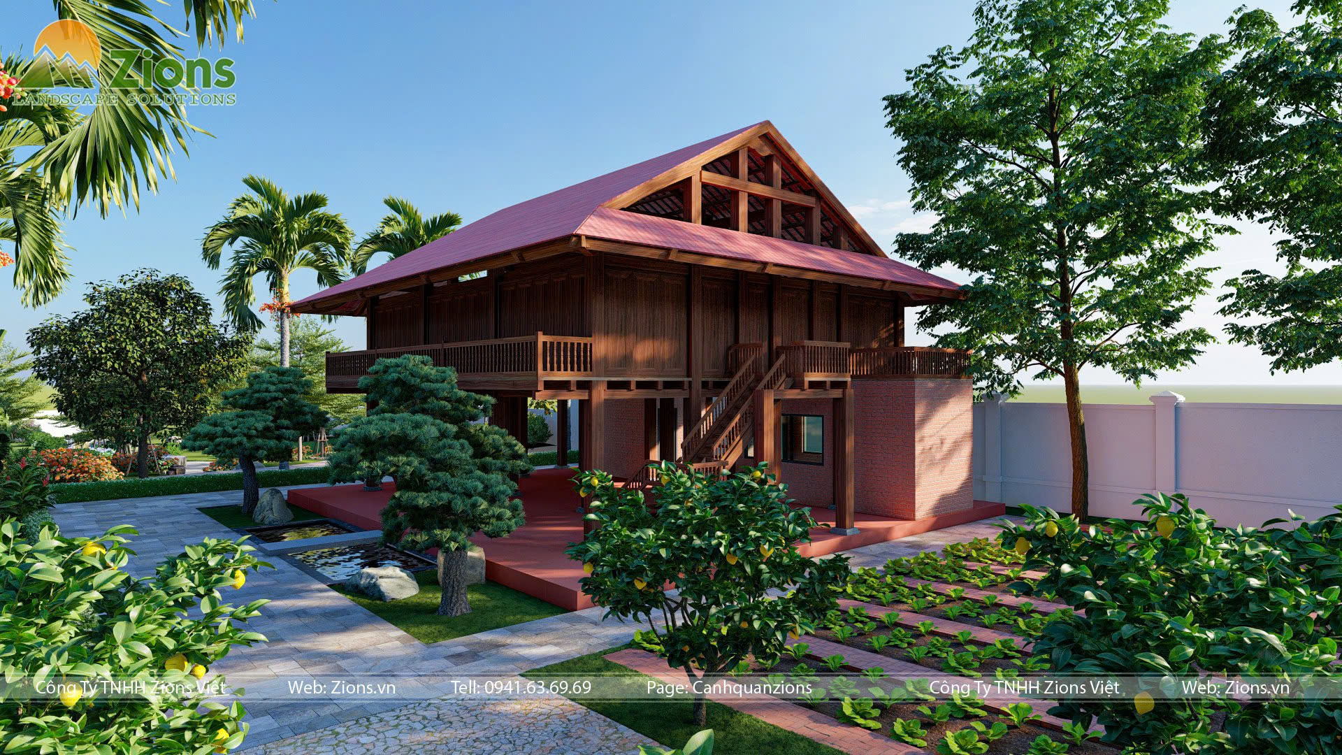 thiết kế sân vườn việt nam