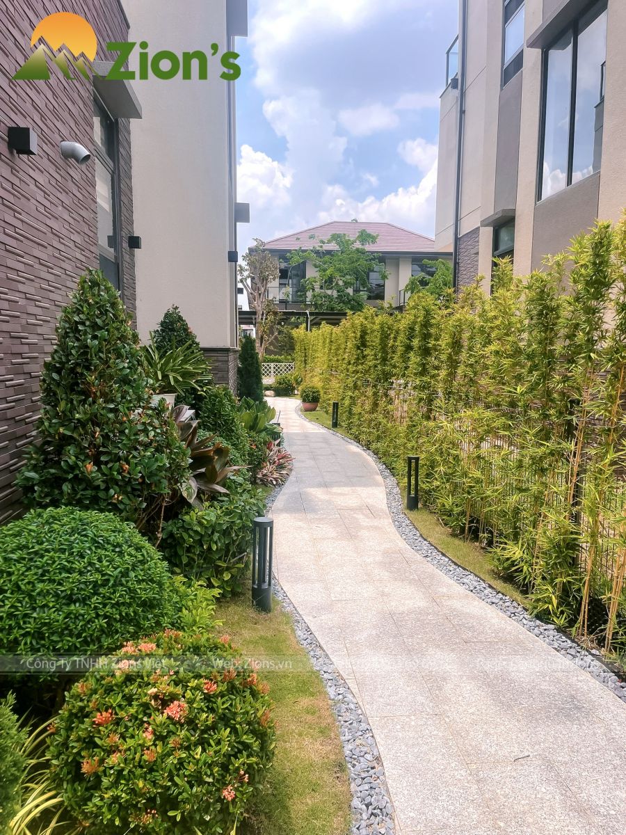 Ý tưởng thiết kế sân vườn bên hông nhà
