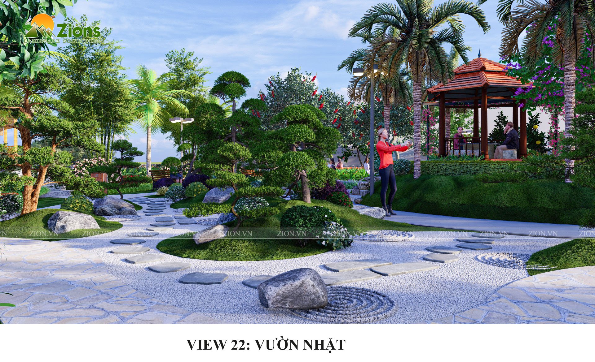 quy hoạch cảnh quan 1800m2 tại hải phòng - thiết kế vườn nhật