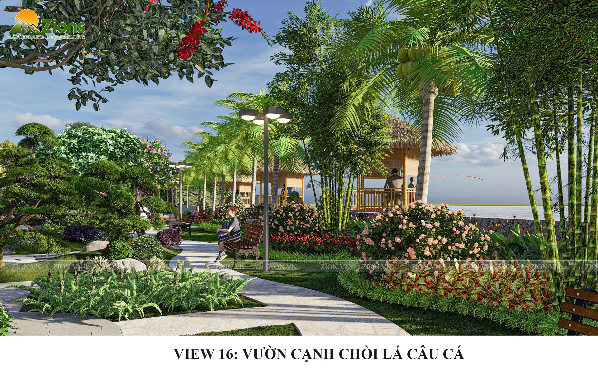 quy hoạch cảnh quan 1800m2 tại hải phòng - thiết kế bởi zion's