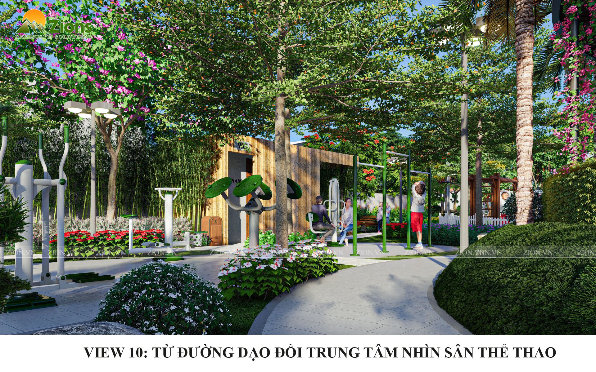 quy hoạch cảnh quan 1800m2 tại hải phòng - thiết kế bởi zion's