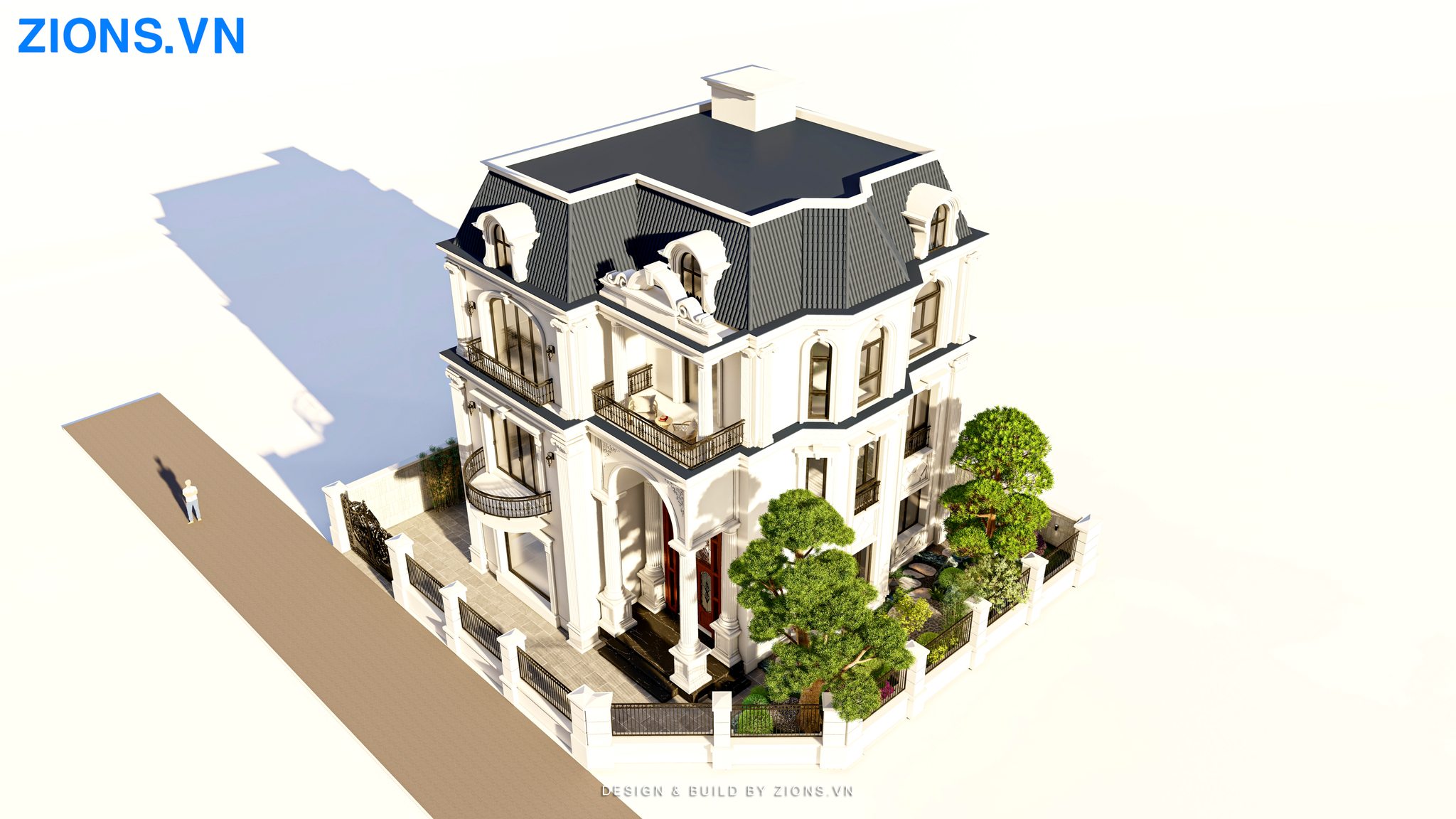 sân vườn biệt thự tại Vinhomes Riverside